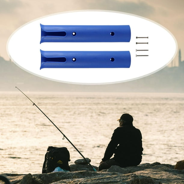 2x Fishing Rod Holder Fishing Pole Holder Multifunction Space Saving Fishing  Rod Blue 