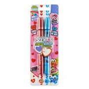 Scentos Scented Two Sided Stamper & Marker - Red & Blue for Ages 3+, Valentines Day, Party Favors