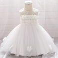 thumbnail image 2 of Kiijoy Girls Flower Lace Sleeveless Party Dress Wedding Princess Dress Pageant Gown, Sizes 0-24M, 2 of 4