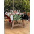 thumbnail image 2 of Outdoor Tablecloth with Umbrella Hole and Zipper, Black Red Snowman Christmas Rectangle Table Cloth 52x70 Inch Waterproof Tablecloth, Xmas Tree Snowflake Winter Picnic Table Cover for Patio Camping, 2 of 7