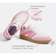 thumbnail image 5 of LUCKY STEP Womens Classic Retro Gum Sole Fashion Sneakers Genuine Leather Anti Slip Casual Shoes,Pink, 5 of 10