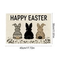 thumbnail image 3 of Popular Picks,Bunny Rabbit Eggs Flowers Easter Placemats 12x18 Inch Seasonal Spring Holiday Table Mats for Party Kitchen Dining Decoration, 3 of 6