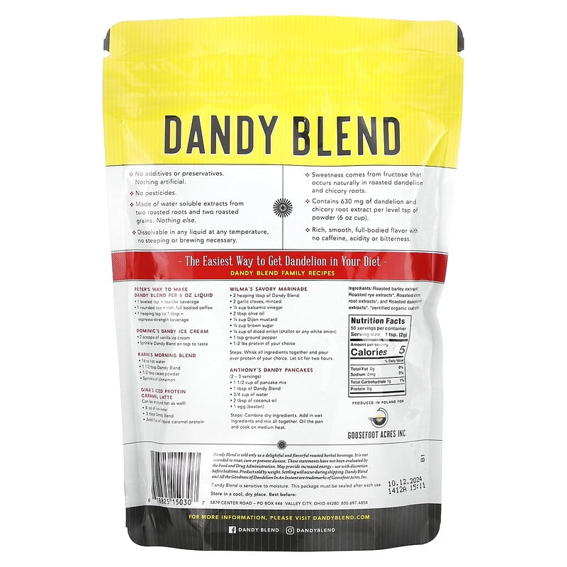 Dandy Blend - Organic, 3.53 oz (Goosefoot Acres Inc.)