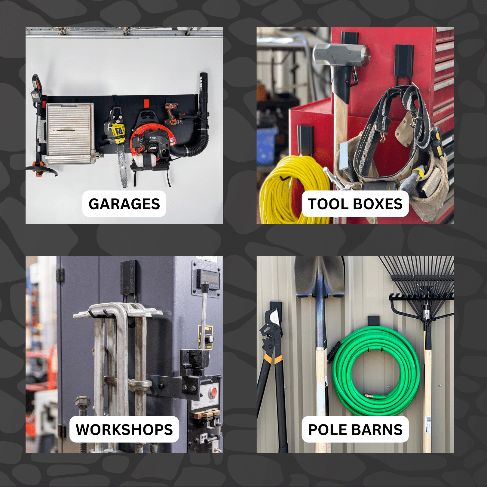GATOR MAGNETICS Mega Open Storage Hook: 4.5in. Black, The Ultimate Workshop & Garage Storage Systems, Heavy Duty Magnetic Hooks, Sturdy Tool Storage Solutions, 45lb Hold, for All Steel Surfaces