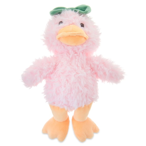 Medium Duck with Bow Plush, Pink and Green, 12", Easter by Way To Celebrate