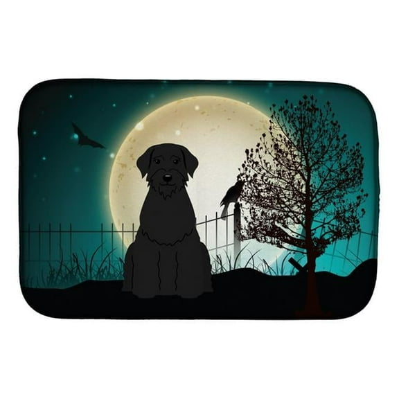 Carolines Treasures BB2256DDM Halloween Scary Giant Schnauzer Dish Drying Mat