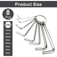 thumbnail image 2 of 8Pcs Allen Wrenches Sets, 1.5-6 mm Hex Key Allen Wrench, Silver Portable L Shape Hex Key Sets for Home Repair, 2 of 5