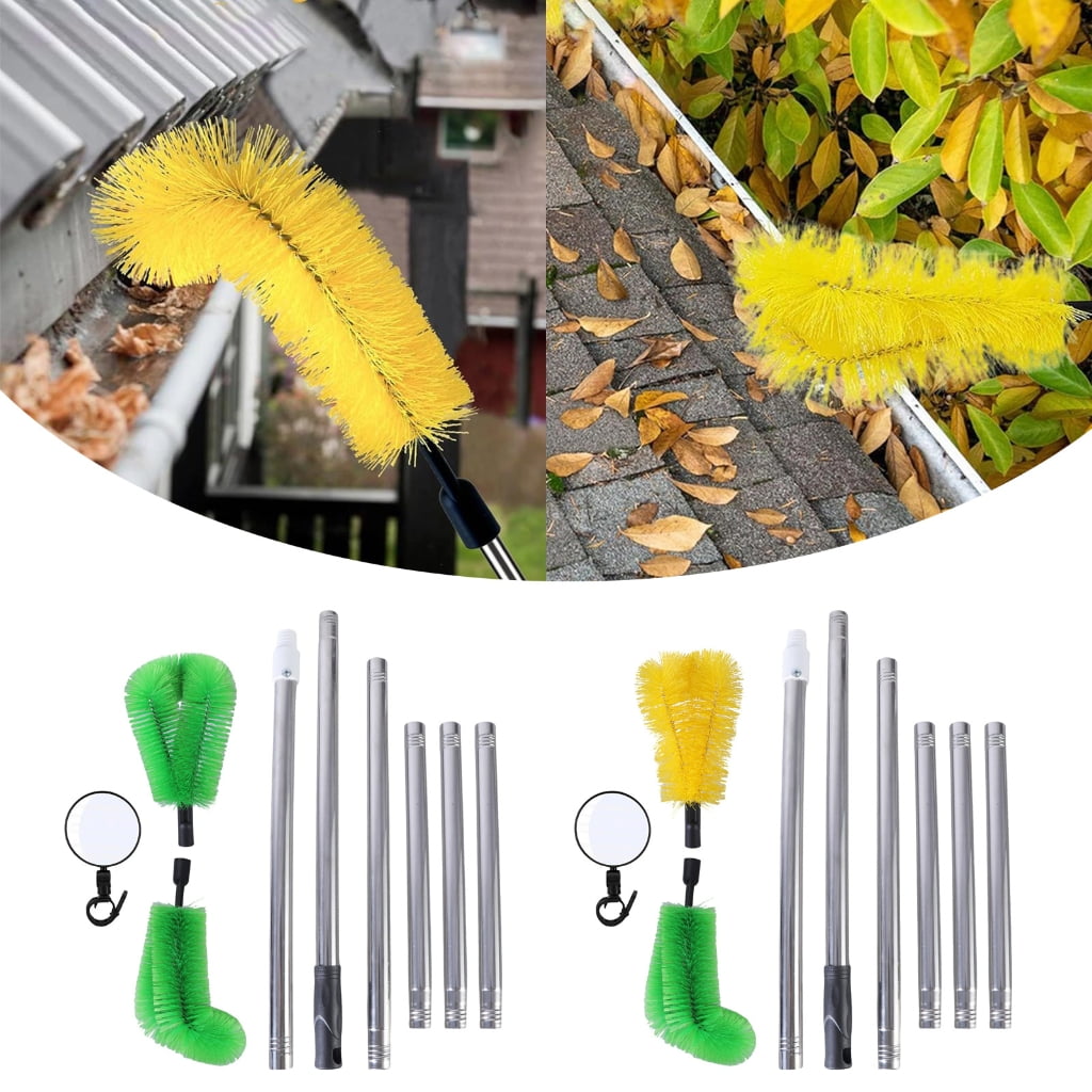 lanema Gutter Cleaning Brush Telescopic Gutter Brush Extendable Pipe Gutter Clean Tool