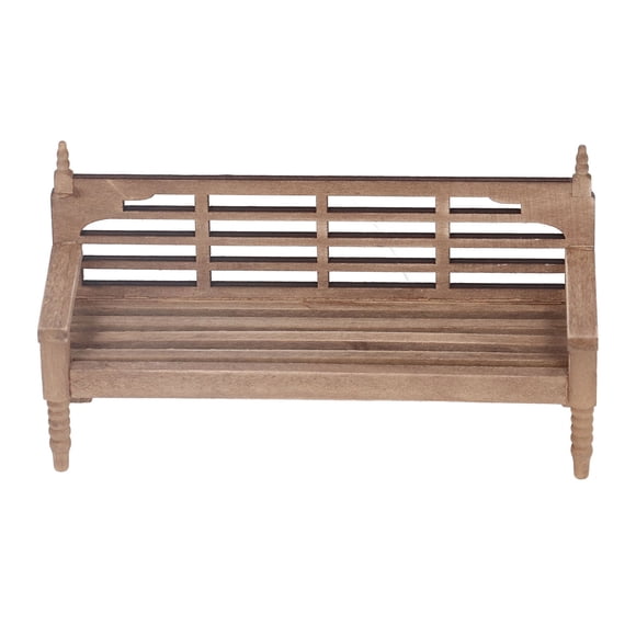 Miniature Wooden Park Bench, 1:12 Dollhouse Miniature Garden Bench Improves Imagination Cognitive Development For Dollhouse Accessories