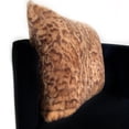 thumbnail image 3 of Plutus Brands Brown, Beige Jungle Cat Animal Faux Fur Luxury Throw Pillow-Size:26" x 26", 3 of 3