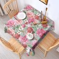 thumbnail image 2 of Pioneer Flower Floral Print Pattern Square Tablecloth,Waterproof Square Table Cover,Wipeable Spillproof Washable Table Cover for Home Kitchen Party Decor 42"X42"(107x107cm), 2 of 6