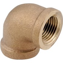 AMC Brass Threaded 90 Degree Elbow - Rough Finish - 1 Piece, Multicolor