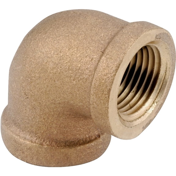 AMC Brass Threaded 90 Degree Elbow - Rough Finish - 1 Piece, Multicolor