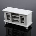 thumbnail image 2 of Muebles de casa de mu?ecas, 1:12 casa de mu?ecas de madera muebles en miniatura simulación modelo de gabinete de TV accesorios de decoración de casa de mu?ecas(Blanco) Ecomeon no, 2 of 4