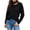 Black, variant on Sweaters for Women Choker Cutout Neck Solid Knit Sweater Long Sleeve Drop Shoulder Loose Pullover Casual Soft Warm Sweaters for Fall Winter Daily Wear Outing Looks