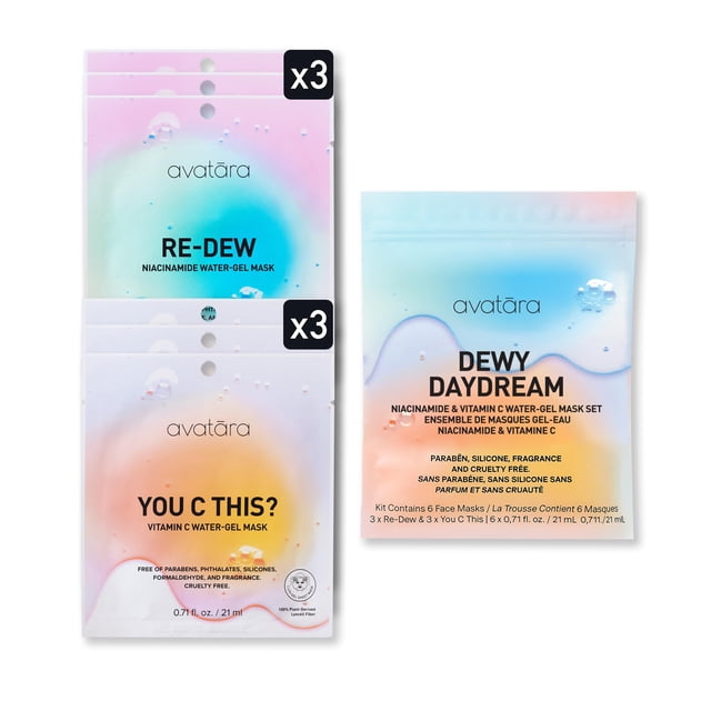 Máscara de gel y agua Avatara Dewy Daydream con vitamina C y niacinamida