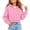 6# Pink, variant on Girls Zip up Hoodie Cropped B Kids Fashion Casual Sweatshirt Tween Solid Color Crop Jackets Fall Tops Pockets Royal Blue 160