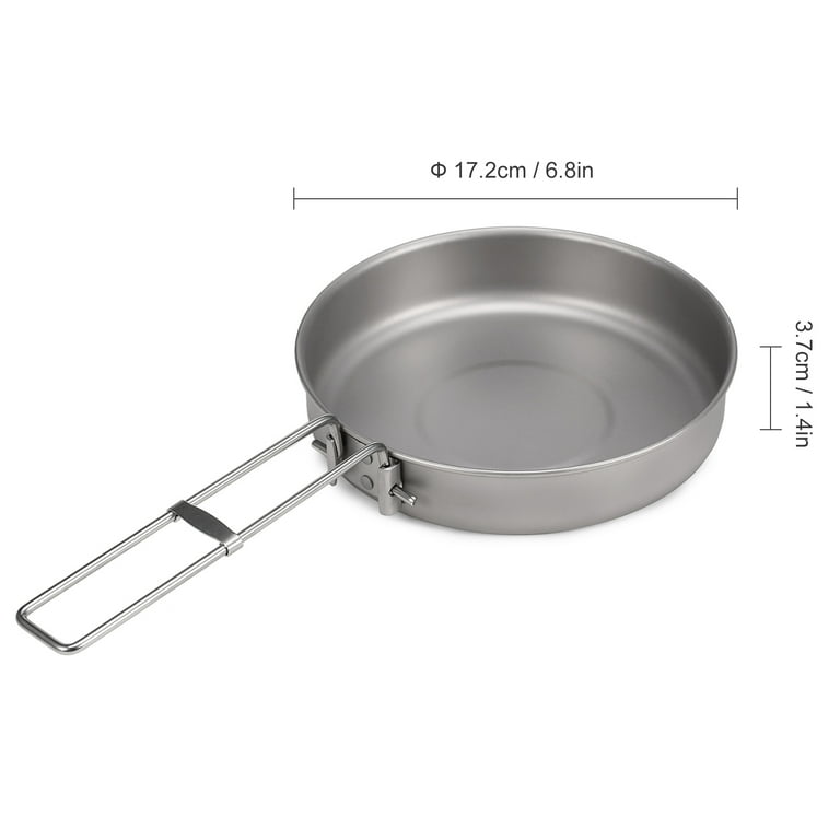 COOK'N'ESCAPE Titanium Frying Pan Ultralight Skillet Outdoor Camping Hiking