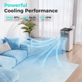 thumbnail image 2 of HAUSHOF 10000 BTU Portable Air Conditioner for Rooms up to 450 Sq.Ft, 4-in-1 Portable AC Unit with Cool, Fan, Dry & Sleep Modes, Remote Control, Window Kit Included, White, 2 of 10