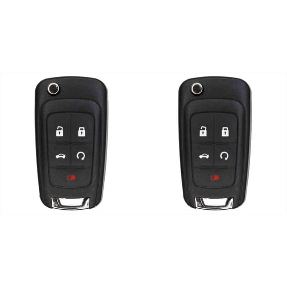 Keys4Less Replacement Flip Key Fob for Buick Verano 2012-2017 FCC OHT01060512 Part Number 13504199 13574863 20979468 13504259 13504204 - 2 Pack