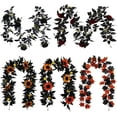 thumbnail image 3 of Morttic Artificial Maple Leaves Garland, 5.9ft Autumn Hanging Fall Maple Vines for Halloween Thanksgiving Garden Wedding Dinner Fireplace Door Frame Doorway Backdrop Decoration (Orange), 3 of 6