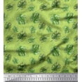 thumbnail image 1 of Soimoi Green Cotton Cambric Fabric Monstera Leaves Print Fabric by the Yard 58 Inch Wide, 1 of 3