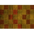 thumbnail image 1 of Ahgly Company Machine Washable Indoor Rectangle Checkered Yellow Modern Area Rugs, 5' x 8', 1 of 4
