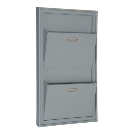 Designovation Walcott Decorative Wall Organizer Mail Holder With