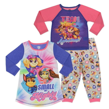 

Paw Patrol Girls Pajama Set 3-Piece Polyester Pink/Purple Toddler Size 4