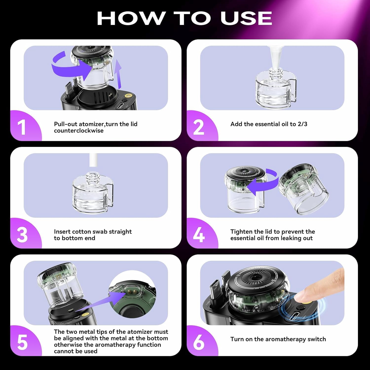 5 in 1 Retractable Car Charger with Aromatherapy and Starlight, USBC Car Charger Adapter, 69W Fast Charging Cars Phone Chargers, Cars Air Freshener Compatible for iPhone 16 15 14 13 12
