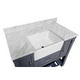 thumbnail image 6 of Charlotte 42" Farmhouse Bathroom Vanity with Marine Gray Cabinet and Carrara Marble Top, 6 of 6