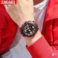 thumbnail image 4 of Dual Display Electronic Watch Teen Student Waterproof Sports Watch Luminous Alarm Clock SMAEL Smail Red, 4 of 6
