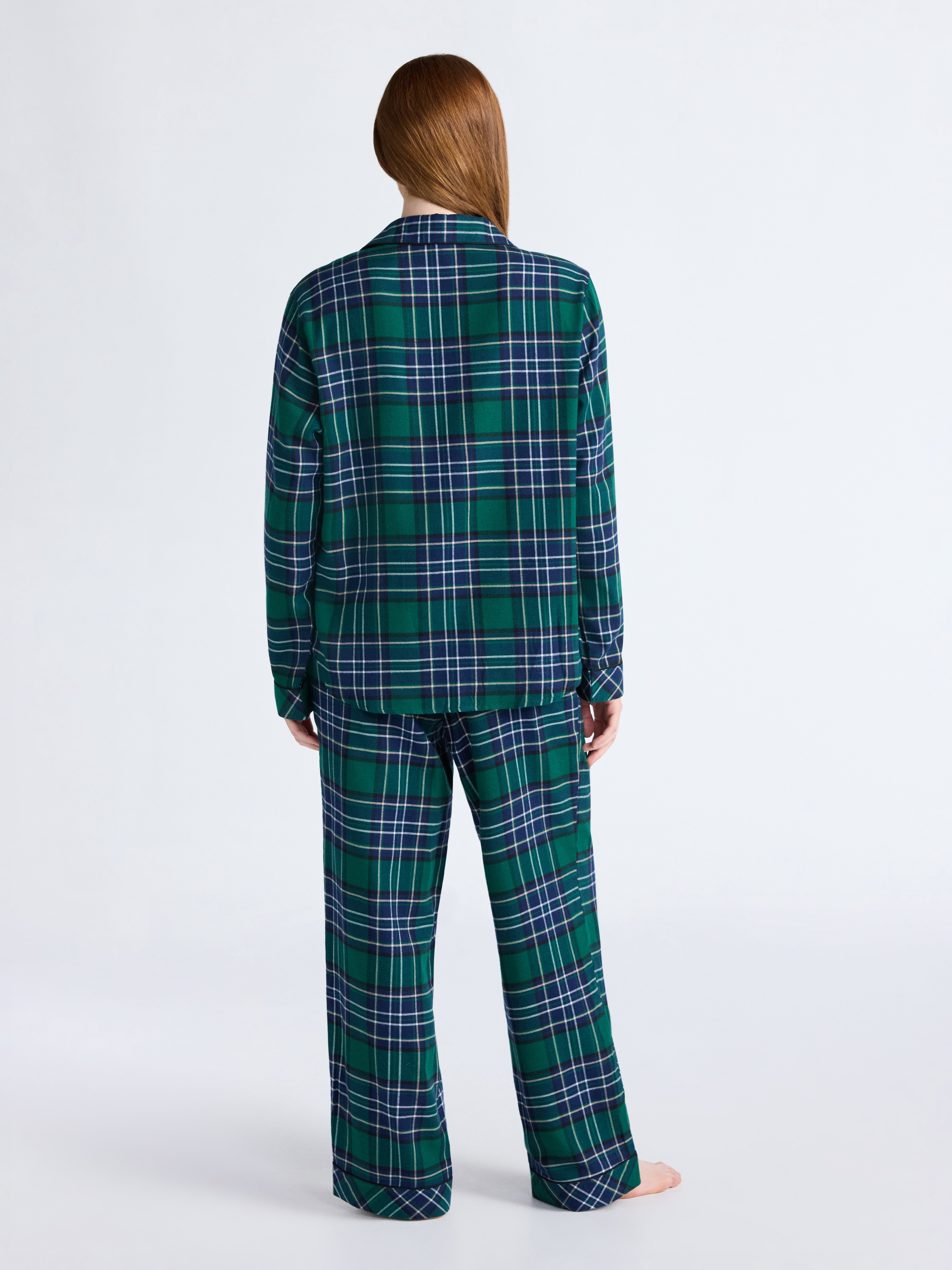 Joyspun Women's Long Sleeve Flannel Sleep Top and Pants Pajama Set, 2-Piece, Sizes XS-3X