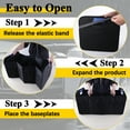 thumbnail image 6 of cyrico Trunk Organizer for Car, Large Capacity Car Trunk Storage Organizer with Reinforced Handle and Non-slip Bottom, Black Collapsible Dual-Compartment Organizer for Any Cars and SUV, 6 of 7