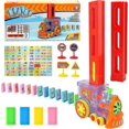 thumbnail image 1 of Domino Train Set, 80PCS Fun and Colorful Domino Rally Train Building and Stacking Domino with 2PCS Domino Sleeve for Boys and Girls Age 3-8 Kids Creat, 1 of 5