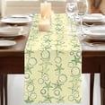 thumbnail image 3 of Table Runners 72 Inches Long Dress Scarves, Yellow Green Coastal Farmhouse Kitchen/Dining Table Runner, Coffee Tablerunners, Starfish Nautical Ocean Sea Wooden 18x72 Inch, 3 of 9