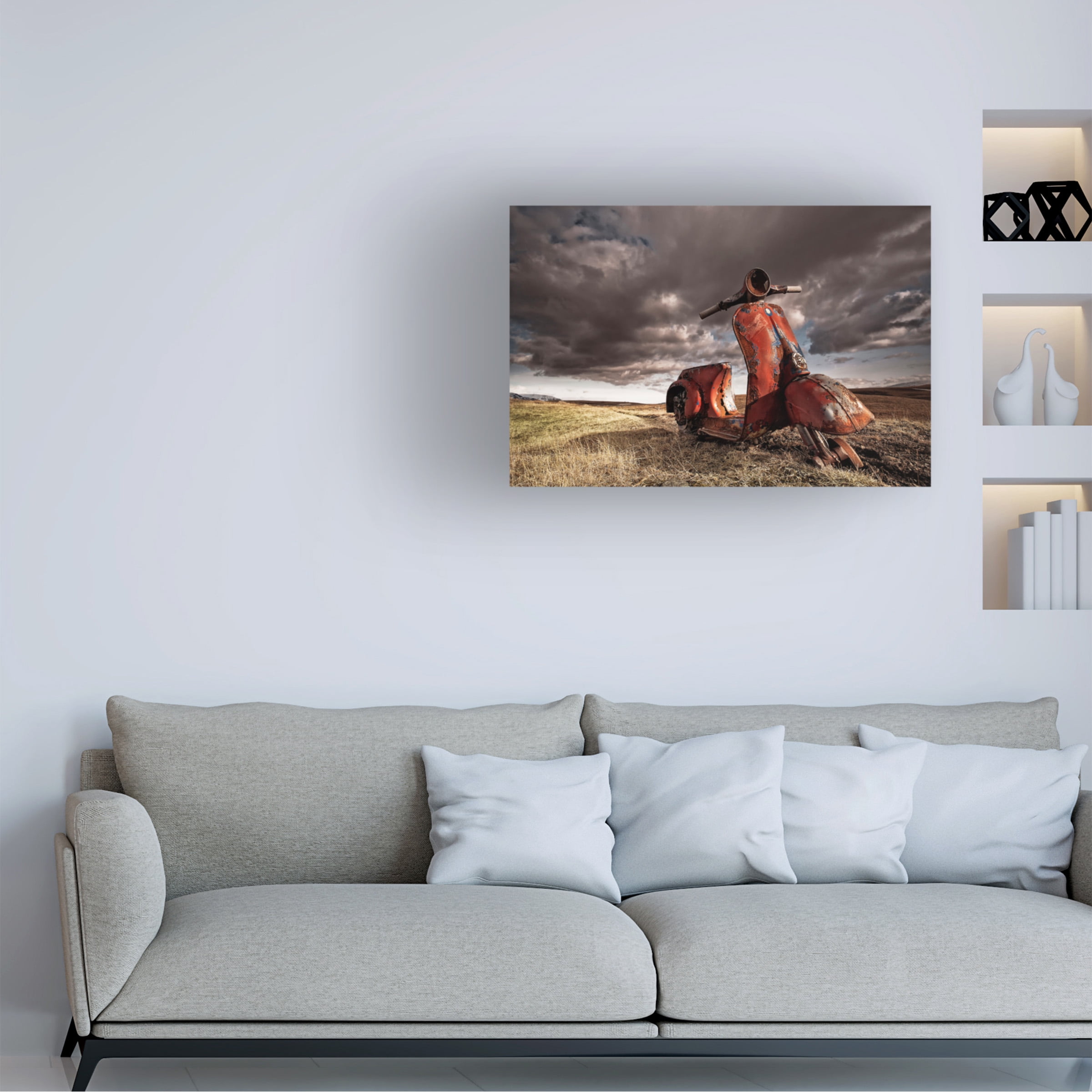 Borsteinn H. Ingibergsson 'Vintage Vespa' Canvas Art
