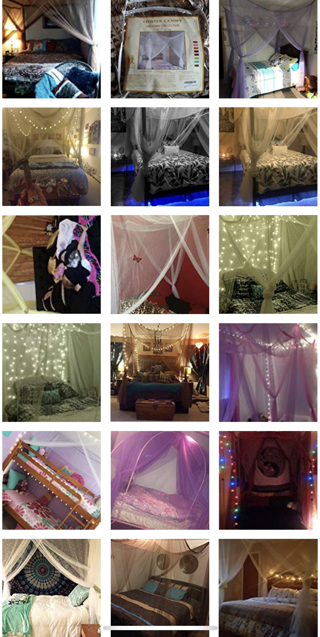 OctoRose® Round Hoop Bed Canopy Mosquito Net Fit Crib, Twin, Full, Queen, King