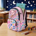 thumbnail image 3 of DISNIMO Axolotl Music Note Print Kids 17 Inch Backpack for Girls Lightweight School Bookbag with Side Pockets for Water Bottle, Girls Back to School Supplies, 3 of 7