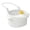 White, variant on Hanging Faucet Drain Strainer Basket, Automatic Tipping Multifunctional Kitchen Sink Filter Basket for Food Waste Residue Separation(Blue)