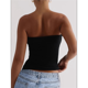 thumbnail image 5 of Top de Tubo Sin Tirantes con Espalda Descubierta y Doble Forro para Mujer, Estilo Y2K, para Salir en Verano de 2025 Negro M, 5 of 9