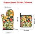 thumbnail image 3 of Hojas Tropicales Y Flores Print Oven Mitts and Pot Holders Sets 4 Piece Set Kitchen Women Men Cooking Baking Microwave Heat Resistant, 3 of 6