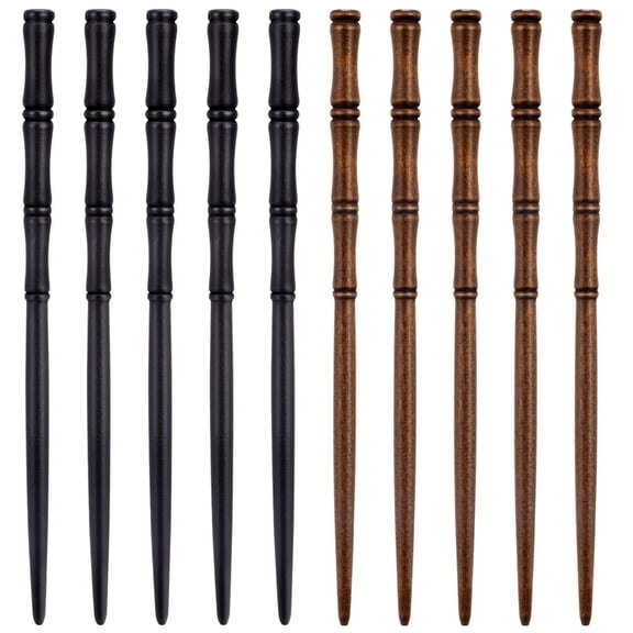 Wood Hair Sticks,Vintage Bamboo Shape Hair Chopsticks,10 Pcs Chinese Hairpin,Retro Simple Wooden Hair Sticks for Women Hair Accessories,Classical Hair Pins Stick