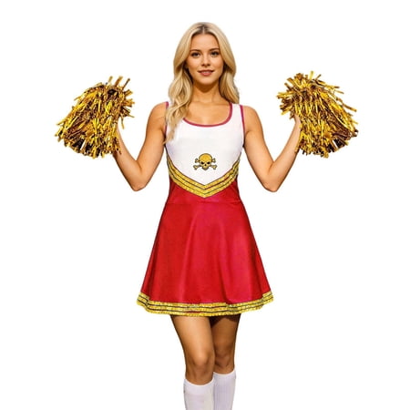 FYEGRE Elegant Gown Dress For Carnival Stage Performance And Formal Celebration Wear Red L