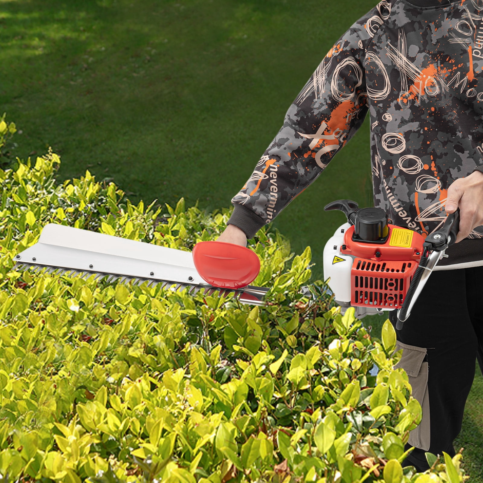 2-Stroke Gas Hedge Trimmer, Portable Trimming Branch Hedge Trimmer, 0.65KW 22.5CC Blade Garden Tool, Single Edge Blade Hedge Trimmer, Trimmer Engine for Homes, Yards
