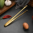 thumbnail image 4 of Stainless Steel Kitchen Tongs BBQ Tweezers for Cooking Stainless Steel Kitchen Tweezers Grill Food Yakiniku Cooking Clamp Tool for Salad,Fish,Steak,Barbecue,Buffet,Meat(Gold,7.8 Inches), 4 of 6