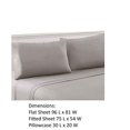 thumbnail image 3 of Benzara BM202152 Bezons Full Size Microfiber Sheet Set, Gray - 4 Piece, 3 of 3