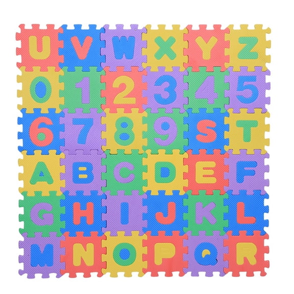 Henmomu 36Pcs Soft EVA Foam Play Mat Numbers & Letters Baby Children Kids Playing Crawling Pad Toys New,EVA Foam Play Carpet,Child Play Mat Foam