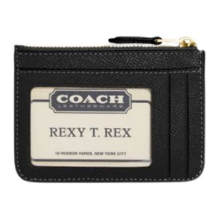 Coach Mini Skinny Leather ID Case Black
