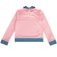 thumbnail image 4 of Girls Long Sleeve Shirt Lapel Collar Denim Patchwork Tops Casual Pullover Shirt Fashion Clothes for Youth Size 5-15 Year, 4 of 8